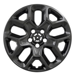 Coast to Coast Wheel Skin, Impostor ®, 17 Inch, 10 Vent, Snap-On/Center Retention, Painted, Gloss Black, ABS Plastic, Set of 4 – IWCIMP386BLK