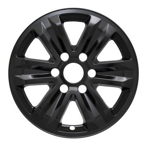 Coast to Coast Wheel Skin, Impostor ®, 17 Inch, 6 Spokes, Snap-On, Painted, Gloss Black, ABS Plastic, Set of 4 – IWCIMP387BLK
