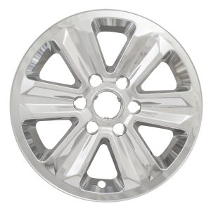 Coast to Coast Wheel Skin, Impostor ®, 17 Inch, 6 Spokes, Snap-On, Plated, Chrome, ABS Plastic, Set of 4 – IWCIMP387X