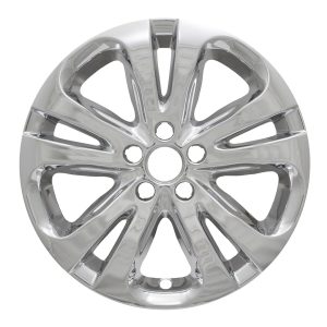 Coast to Coast Wheel Skin, Impostor ®, 17 Inch, 5 Split Spokes, Snap-On, Plated, Chrome, ABS Plastic, Set of 4 – IWCIMP388X