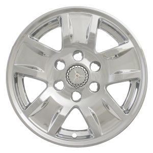 Coast to Coast Wheel Skin, Impostor ®, 17 Inch, 5 Spokes, Snap-On/Center Retention, Plated, Chrome, ABS Plastic, Set of 4 – IWCIMP390XN