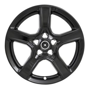 Coast to Coast Wheel Skin, Impostor ®, 18 Inch, 5 Spokes, Snap-On/Center Retention, Painted, Gloss Black, ABS Plastic, Set of 4 – IWCIMP393BLK