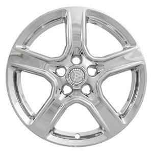 Coast to Coast Wheel Skin, Impostor ®, 18 Inch, 5 Spokes, Snap-On/Center Retention, Plated, Chrome, ABS Plastic, Set of 4 – IWCIMP393X