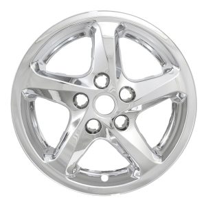 Coast to Coast Wheel Skin, Impostor ®, 16 Inch, 5 Spokes, Snap-On, Plated, Chrome, ABS Plastic, Set of 4 – IWCIMP394X