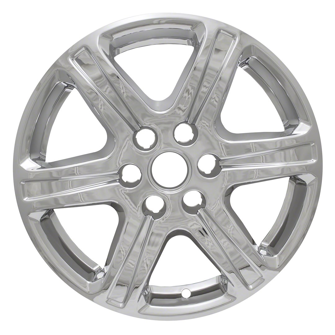 Coast to Coast Wheel Skin, Impostor ®, 17 Inch, 6 Spokes, Snap-On, Plated, Chrome, ABS Plastic, Set of 4 – IWCIMP395X