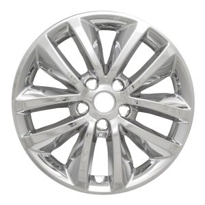 Coast to Coast Wheel Skin, Impostor ®, 17 Inch, 10 Spokes, Snap-On, Plated, Chrome, ABS Plastic, Set of 4 – IWCIMP399X