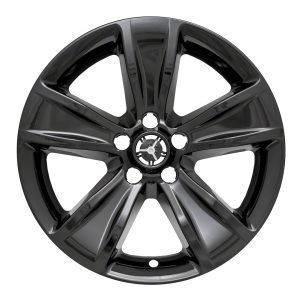 Coast to Coast Wheel Skin, Impostor ®, 18 Inch, 5 Spokes, Snap-On/Center Retention, Painted, Gloss Black, ABS Plastic, Set of 4 – IWCIMP401BLK