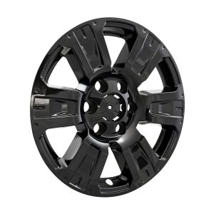 Coast to Coast Wheel Skin, Impostor ®, 18 Inch, 6 Spokes, Snap-On/Center Retention, Painted, Gloss Black, ABS Plastic, Set of 4 – IWCIMP403BLK