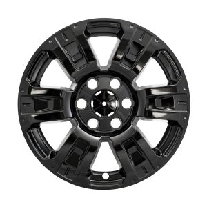 Coast to Coast Wheel Skin, Impostor ®, 18 Inch, 6 Spokes, Snap-On/Center Retention, Painted, Gloss Black, ABS Plastic, Set of 4 – IWCIMP403BLK