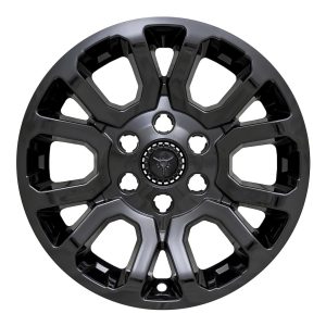 Coast to Coast Wheel Skin, Impostor ®, 18 Inch, 6 Double Spokes, Snap-On/Center Retention, Painted, Gloss Black, ABS Plastic, Set of 4 – IWCIMP404BLK