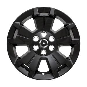 Coast to Coast Wheel Skin, Impostor ®, 17 Inch, 5 Spokes, Snap-On/Center Retention, Painted, Gloss Black, ABS Plastic, Set of 4 – IWCIMP405BLK