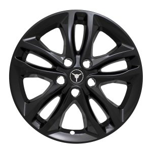 Coast to Coast Wheel Skin, Impostor ®, 17 Inch, 10 Spokes, Snap-On/Center Retention, Painted, Gloss Black, ABS Plastic, Set of 4 – IWCIMP406BLK