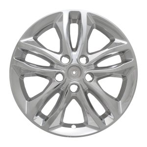 Coast to Coast Wheel Skin, Impostor ®, 17 Inch, 10 Spokes, Snap-On/Center Retention, Plated, Chrome, ABS Plastic, Set of 4 – IWCIMP406X