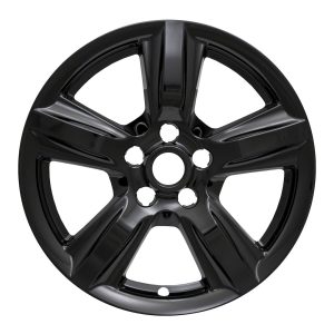 Coast to Coast Wheel Skin, Impostor ®, 17 Inch, 5 Spokes, Snap-On, Painted, Gloss Black, ABS Plastic, Set of 4 – IWCIMP408BLK