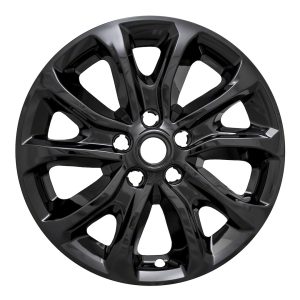 Coast to Coast Wheel Skin, Impostor ®, 17 Inch, 5 V Spokes, Snap-On, Painted, Gloss Black, ABS Plastic, Set of 4 – IWCIMP409BLK