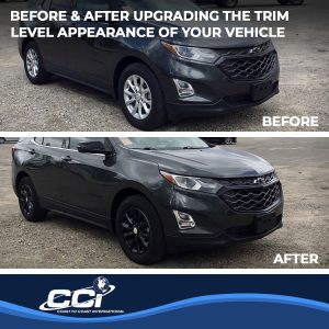Coast to Coast Wheel Skin, Impostor ®, 17 Inch, 5 V Spokes, Snap-On, Painted, Gloss Black, ABS Plastic, Set of 4 – IWCIMP409BLK