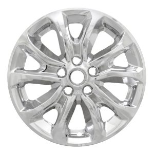 Coast to Coast Wheel Skin, Impostor ®, 17 Inch, 5 V Spokes, Snap-On, Plated, Chrome, ABS Plastic, Set of 4 – IWCIMP409X