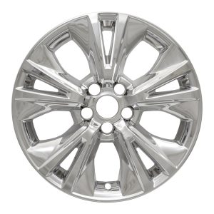 Coast to Coast Wheel Skin, Impostor ®, 18 Inch, 5 V Spokes, Snap-On, Plated, Chrome, ABS Plastic, Set of 4 – IWCIMP410X