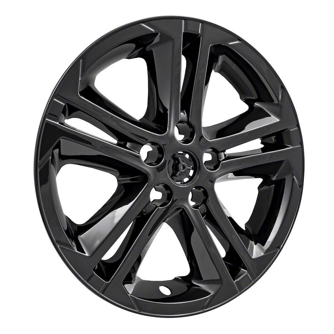 Coast to Coast Wheel Skin, Impostor ®, 16 Inch, 5 Double Spokes, Snap-On/Center Retention, Painted, Gloss Black, ABS Plastic, Set of 4 – IWCIMP412BLKN