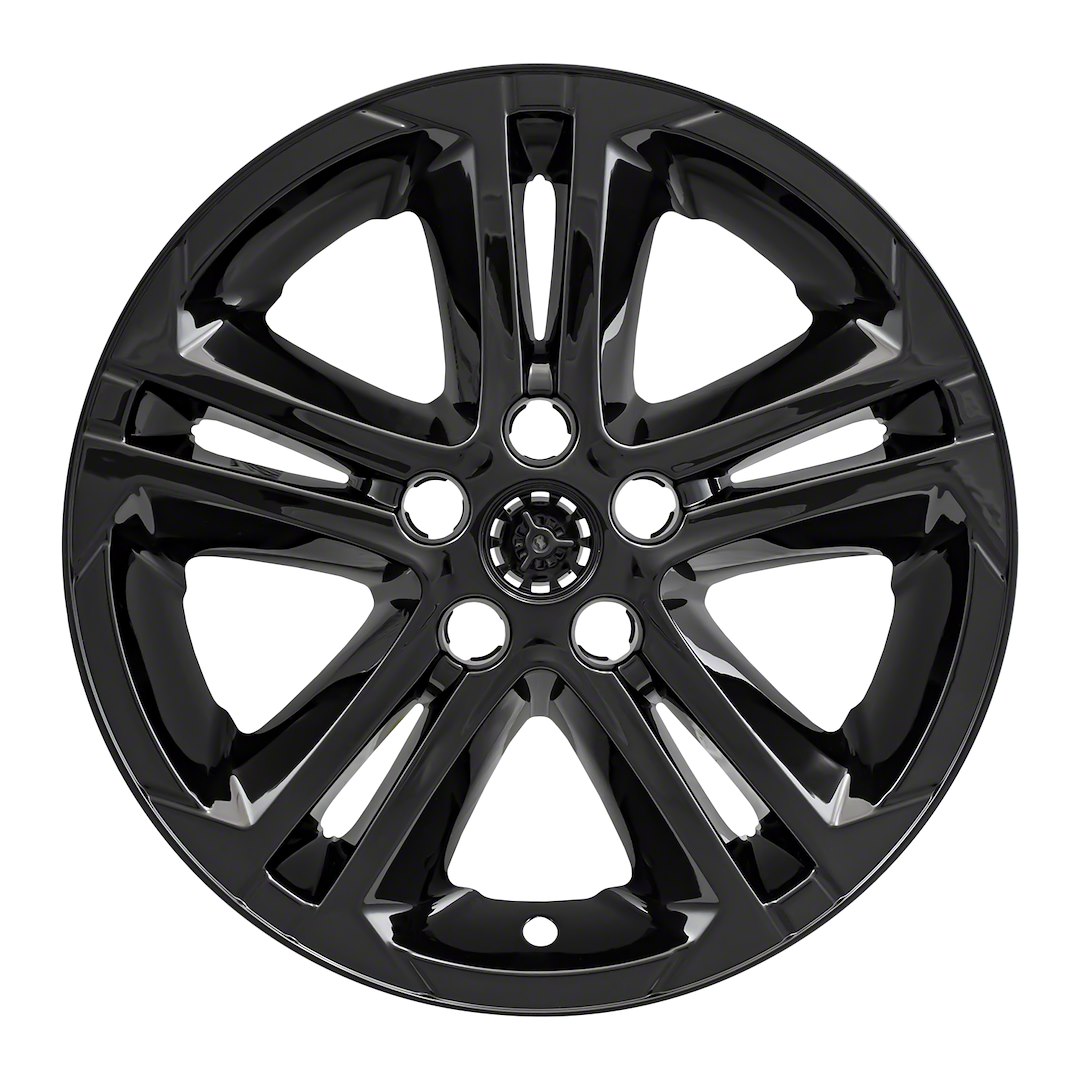 Coast to Coast Wheel Skin, Impostor ®, 16 Inch, 5 Double Spokes, Snap-On/Center Retention, Painted, Gloss Black, ABS Plastic, Set of 4 – IWCIMP412BLKN