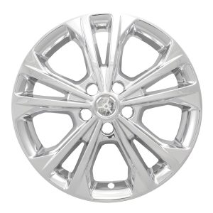 Coast to Coast Wheel Skin, Impostor ®, 17 Inch, 5 Double Spokes, Snap-On/Center Retention, Plated, Chrome, ABS Plastic, Set of 4 – IWCIMP414X