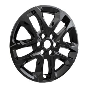 Coast to Coast Wheel Skin, Impostor ®, 18 Inch, 5 Split Spokes, Snap-On, Painted, Gloss Black, ABS Plastic, Set of 4 – IWCIMP416BLKN