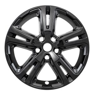 Coast to Coast Wheel Skin, Impostor ®, 17 Inch, 5 Double Spokes, Snap-On, Painted, Gloss Black, ABS Plastic, Set of 4 – IWCIMP417BLK