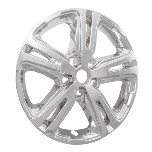 Coast to Coast Wheel Skin, Impostor ®, 17 Inch, 5 Double Spokes, Snap-On, Plated, Chrome, ABS Plastic, Set of 4 – IWCIMP417X