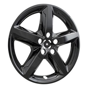 Coast to Coast Wheel Skin, Impostor ®, 18 Inch, 5 Spokes, Snap-On/Center Retention, Painted, Gloss Black, ABS Plastic, Set of 4 – IMP419BLK