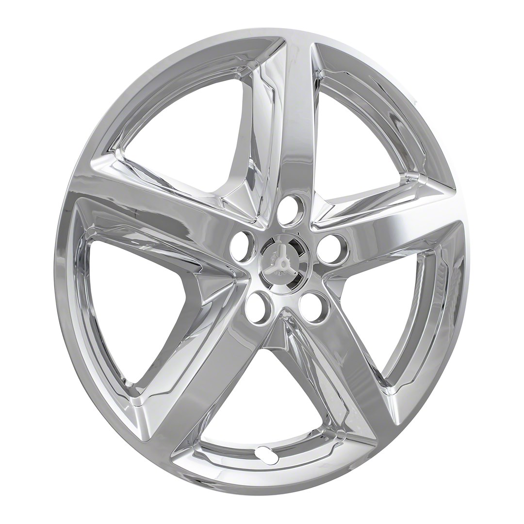 Coast to Coast Wheel Skin, Impostor ®, 18 Inch, 5 Spokes, Snap-On/Center Retention, Plated, Chrome, ABS Plastic, Set of 4 – IMP419X