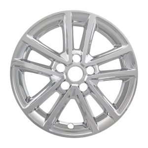 Coast to Coast Wheel Skin, Impostor ®, 16 Inch, 10 Spokes, Snap-On, Plated, Chrome, ABS Plastic, Set of 4 – IWCIMP423X