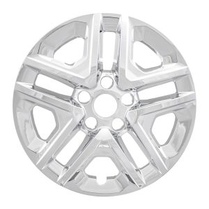 Coast to Coast Wheel Skin, Impostor ®, 16 Inch, 5 Split Spokes, Snap-On, Plated, Chrome, ABS Plastic, Set of 4 – IMP424X