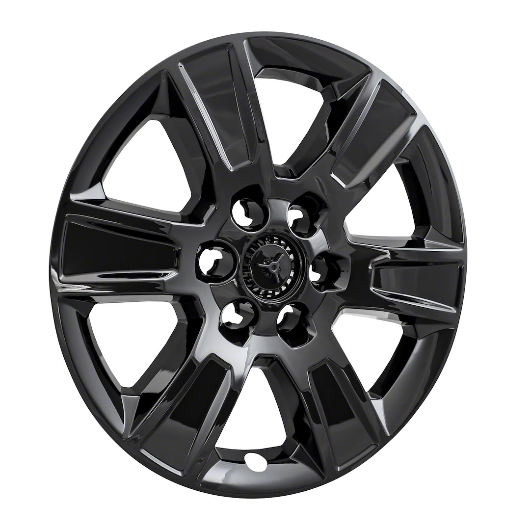 Coast to Coast Wheel Skin, Impostor ®, 20 Inch, 6 Spokes, Snap-On/Center Retention, Painted, Gloss Black, ABS Plastic, Set of 4 – IMP426BLK