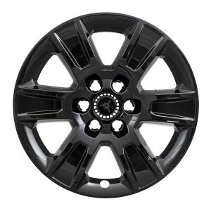 Coast to Coast Wheel Skin, Impostor ®, 20 Inch, 6 Spokes, Snap-On/Center Retention, Painted, Gloss Black, ABS Plastic, Set of 4 – IMP426BLK