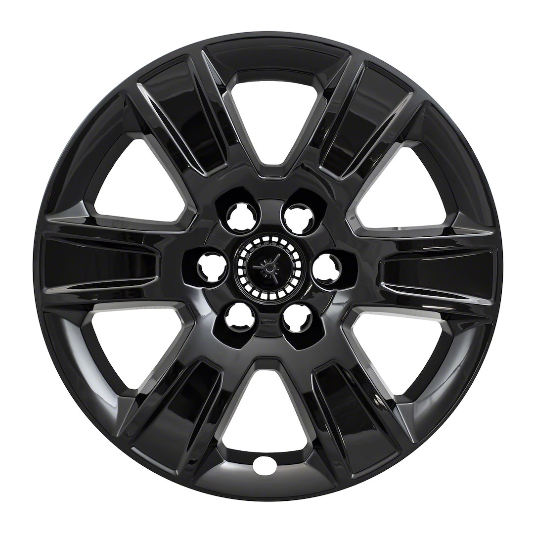 Coast to Coast Wheel Skin, Impostor ®, 20 Inch, 6 Spokes, Snap-On/Center Retention, Painted, Gloss Black, ABS Plastic, Set of 4 – IMP426BLK