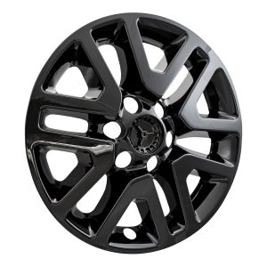 Coast to Coast Wheel Skin, Impostor ®, 16 Inch, 6 Split Spokes, Snap-On/Center Retention, Painted, Gloss Black, ABS Plastic, Set of 4 – IWCIMP427BLK