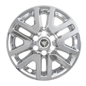 Coast to Coast Wheel Skin, Impostor ®, 16 Inch, 6 Split Spokes, Snap-On/Center Retention, Plated, Chrome, ABS Plastic, Set of 4 – IWCIMP427X