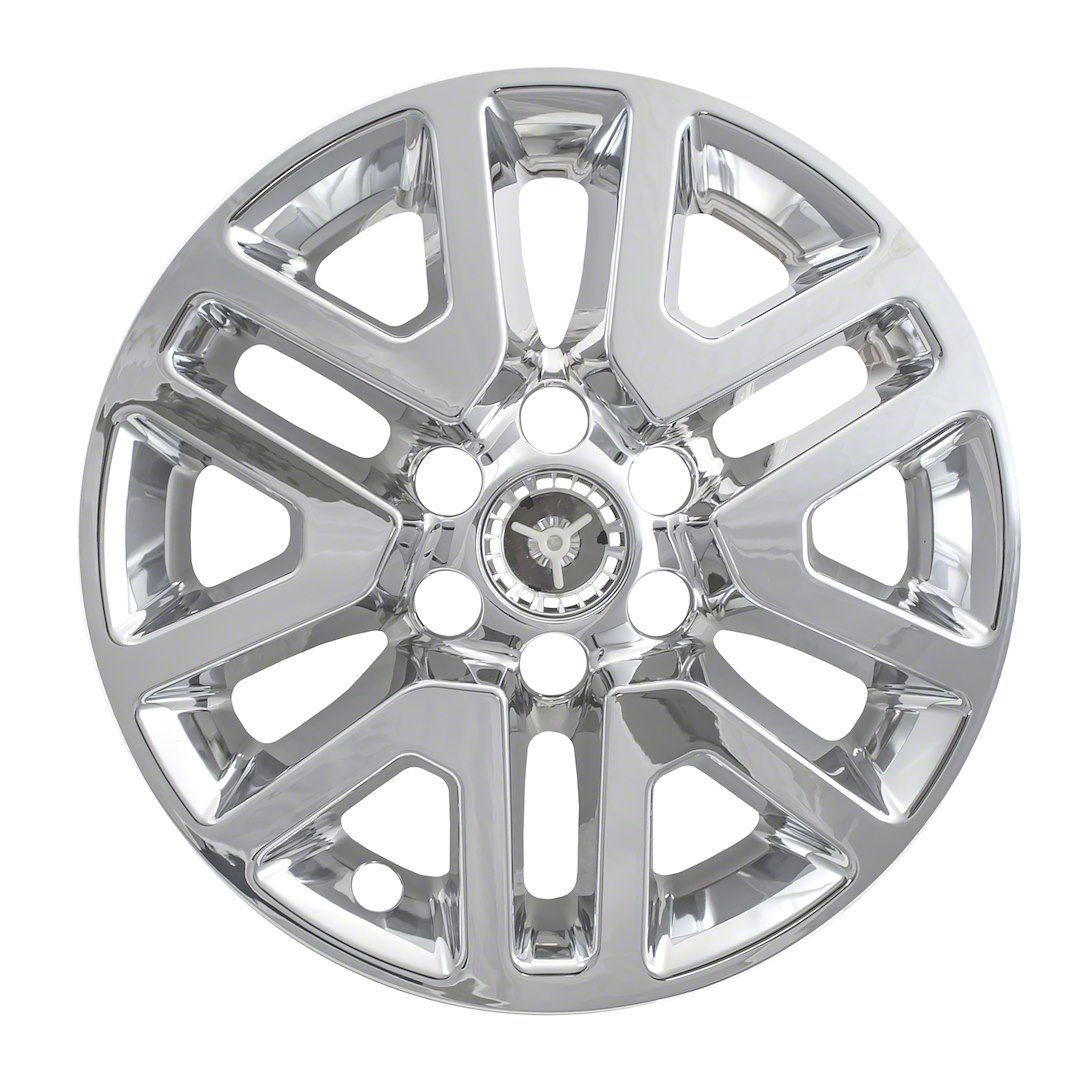 Coast to Coast Wheel Skin, Impostor ®, 16 Inch, 6 Split Spokes, Snap-On/Center Retention, Plated, Chrome, ABS Plastic, Set of 4 – IWCIMP427X