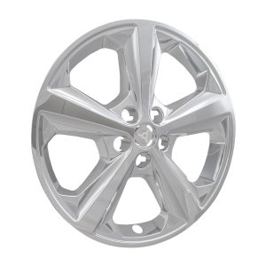 Coast to Coast Wheel Skin, Impostor ®, 18 Inch, 5 Spokes, Snap-On/Center Retention, Plated, Chrome, ABS Plastic, Set of 4 – IMP429X