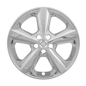 Coast to Coast Wheel Skin, Impostor ®, 18 Inch, 5 Spokes, Snap-On/Center Retention, Plated, Chrome, ABS Plastic, Set of 4 – IMP429X