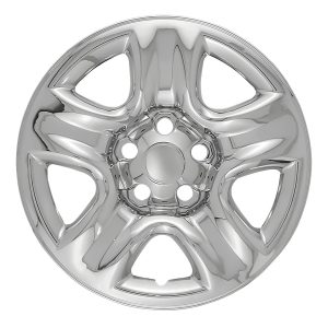 Coast to Coast Wheel Skin, Impostor ®, 16 Inch, 5 Dimpled Spokes, Snap-On, Plated, Chrome, ABS Plastic, Set of 4 – IWCIMP42X