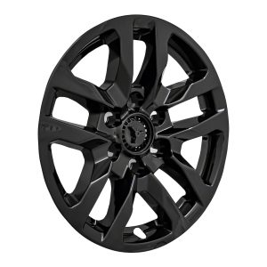 Coast to Coast Wheel Skin, Impostor ®, 18 Inch, 5 Split Spokes, Snap-On/Center Retention, Painted, Gloss Black, ABS Plastic, Set of 4 – IWCIMP432BLK