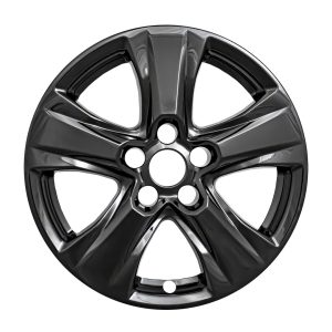 Coast to Coast Wheel Skin, Impostor ®, 17 Inch, 5 V Spokes, Snap-On, Painted, Gloss Black, ABS Plastic, Set of 4 – IWCIMP434BLK