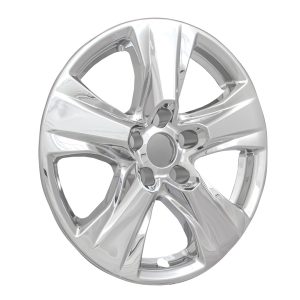 Coast to Coast Wheel Skin, Impostor ®, 17 Inch, 5 V Spokes, Snap-On, Plated, Chrome, ABS Plastic, Set of 4 – IWCIMP434X
