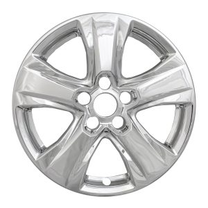 Coast to Coast Wheel Skin, Impostor ®, 17 Inch, 5 V Spokes, Snap-On, Plated, Chrome, ABS Plastic, Set of 4 – IWCIMP434X