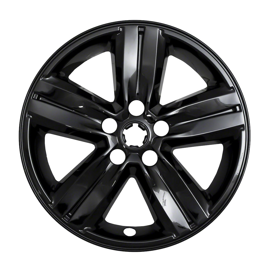 Coast to Coast Wheel Skin, Impostor ®, 16 Inch, 5 Spokes, Snap-On/Center Retention, Painted, Gloss Black, ABS Plastic, Set of 4 – IWCIMP437BLK