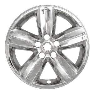 Coast to Coast Wheel Skin, Impostor ®, 16 Inch, 5 Spokes, Snap-On/Center Retention, Plated, Chrome, ABS Plastic, Set of 4 – IWCIMP437X
