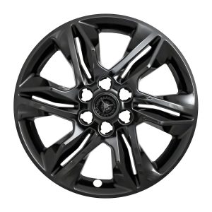 Coast to Coast Wheel Skin, Impostor ®, 18 Inch, 6 Split Spokes, Snap-On/Center Retention, Painted, Gloss Black, ABS Plastic, Set of 4 – IWCIMP438BLK