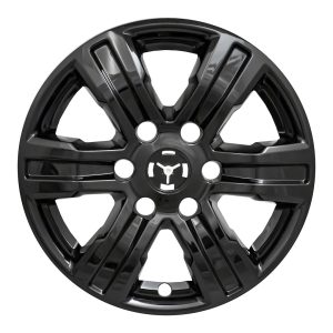 Coast to Coast Wheel Skin, Impostor ®, 17 Inch, 6 Spokes, Snap-On/Center Retention, Painted, Gloss Black, ABS Plastic, Set of 4 – IWCIMP439BLK