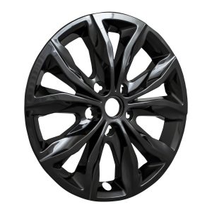 Coast to Coast Wheel Skin, Impostor ®, 17 Inch, 5 Split Spokes, Snap-On, Painted, Gloss Black, ABS Plastic, Set of 4 – IWCIMP440BLK